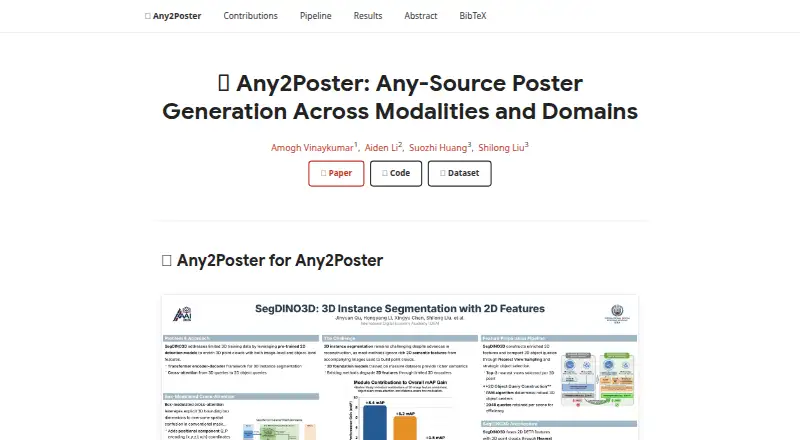 The Any2Poster homepage