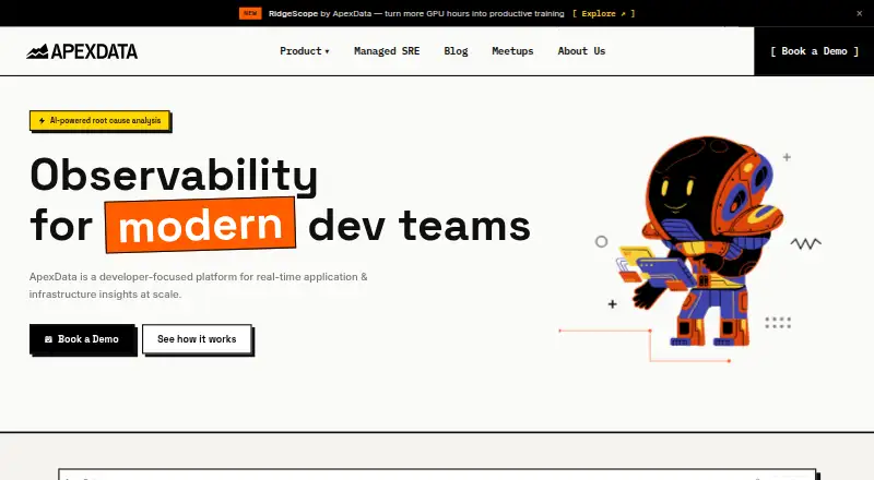 ApexData's website