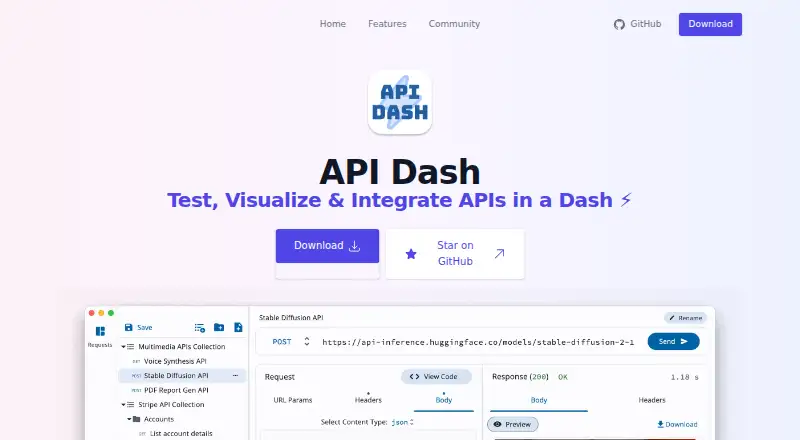 API Dash's website