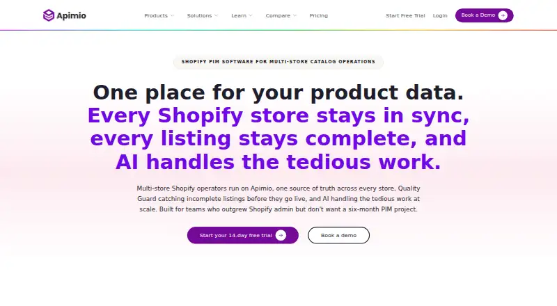 The Apimio homepage