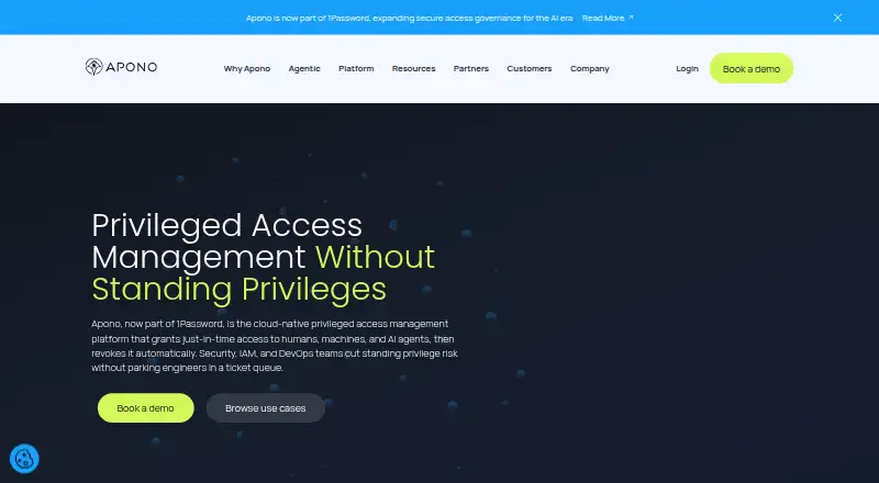 The Apono homepage