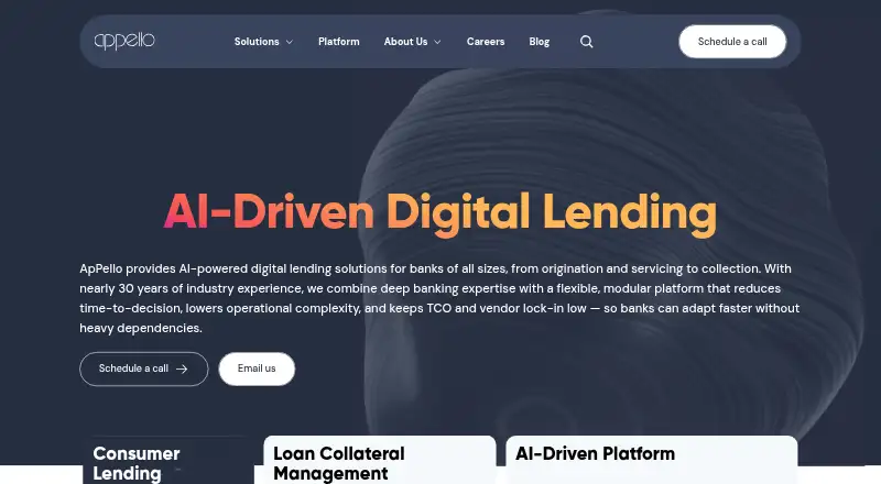 ApPello Digital Banking Platform's website