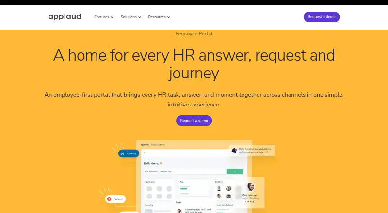 Applaud Employee Portal's website