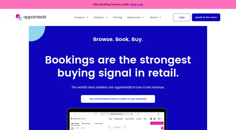 The Appointedd homepage