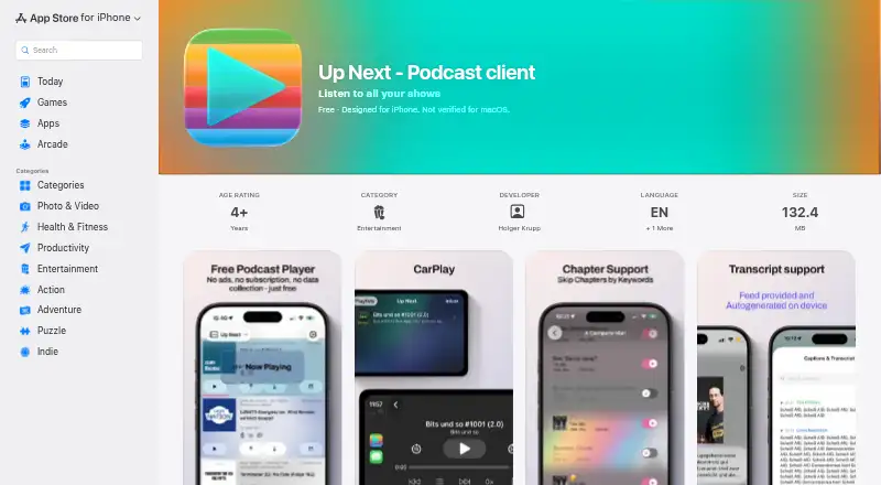 Up Next's website
