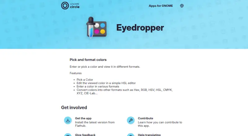 The Eyedropper homepage