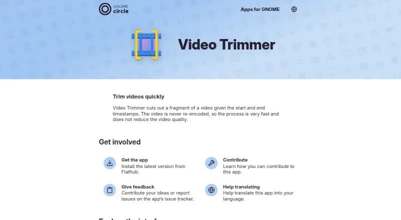 The Video Trimmer homepage