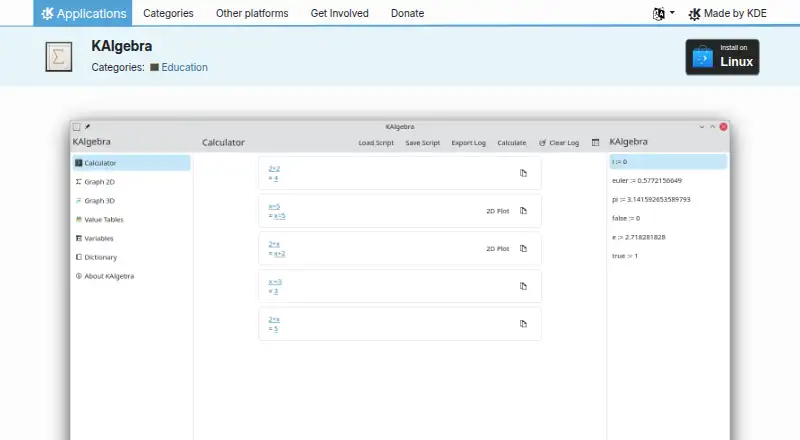 KAlgebra's website