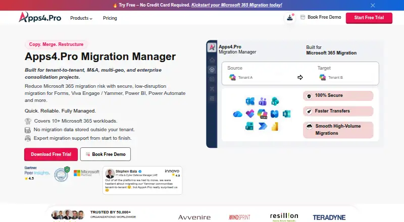 Apps4.Pro Migration Manager's website