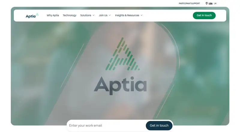 AptiaOne's website