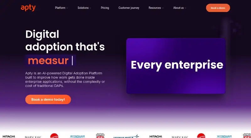 Apty's website