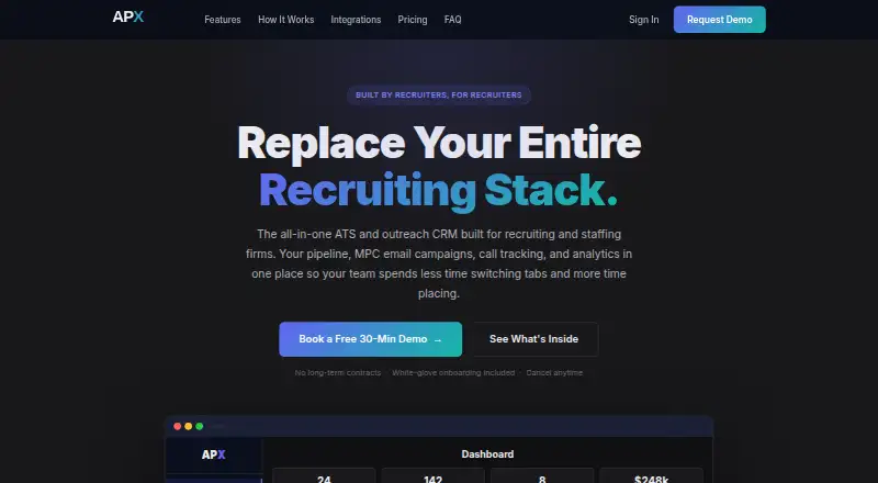 The APX homepage