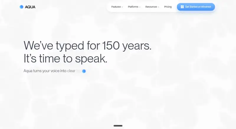 Aqua Voice's website
