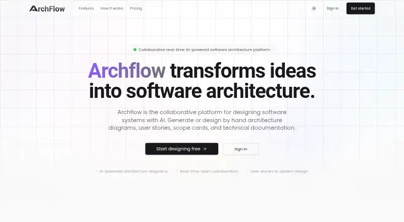 Archflow's website