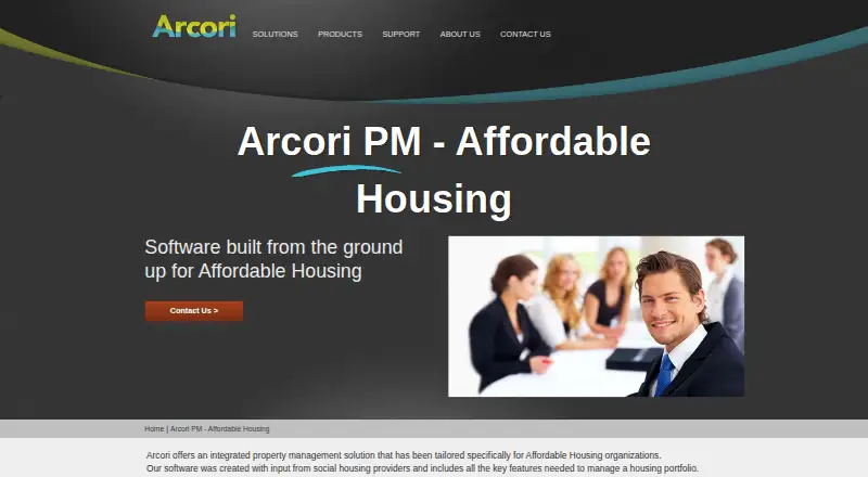 Arcori PM Affordable Housing's website