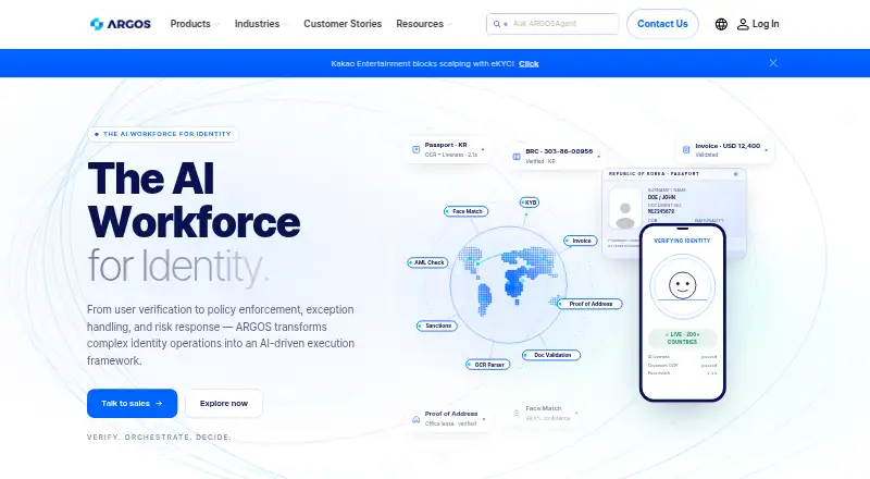 The ARGOS Identity homepage