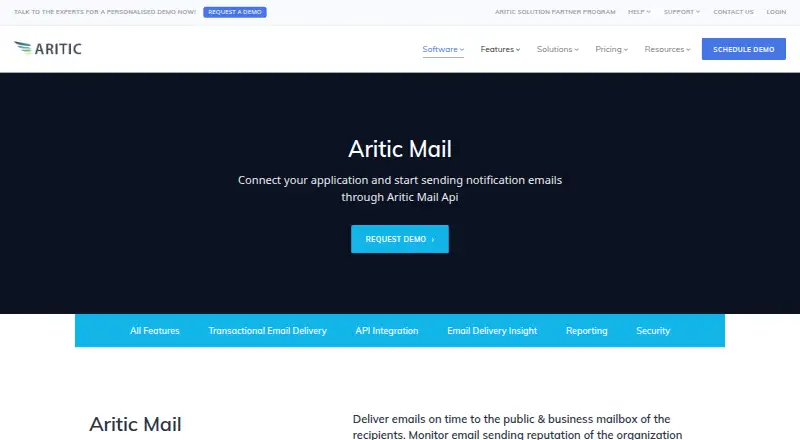 Aritic Mail's website