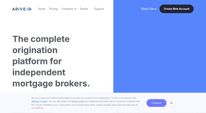 ARIVE's website