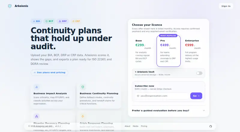 Arkeionis's website