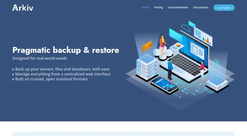 The Arkiv homepage