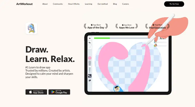 ArtWorkout's website