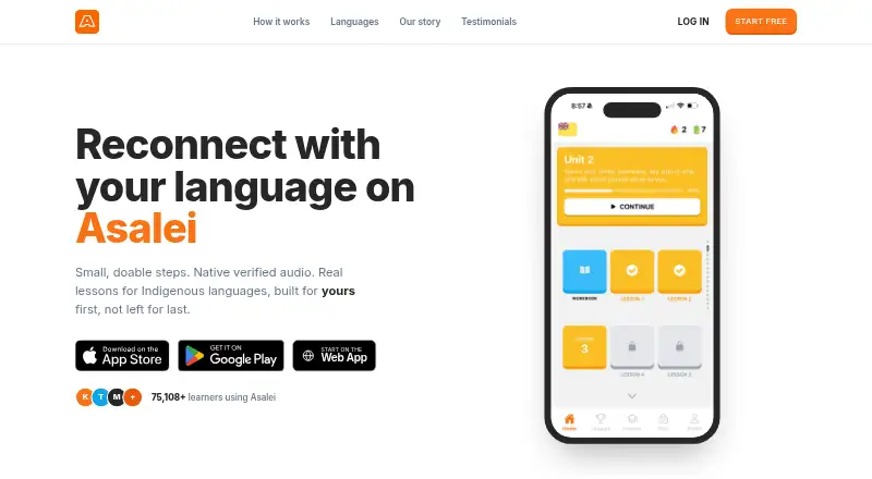 The Asalei homepage