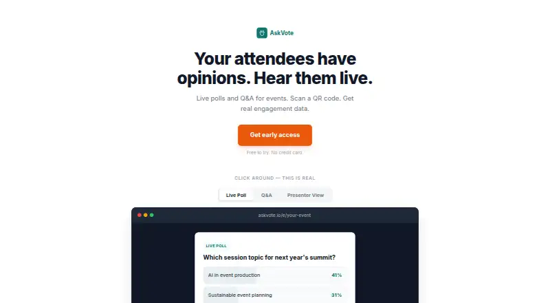 AskVote's website