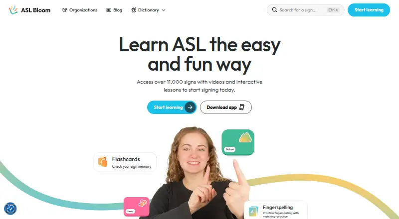 ASL Bloom's website