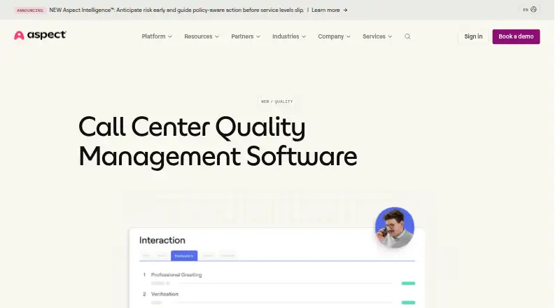 Aspect Quality's website