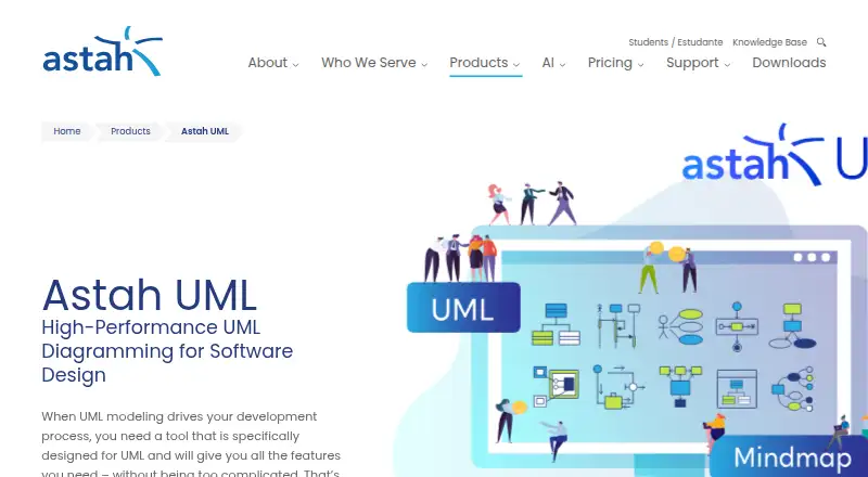 Astah UML's website