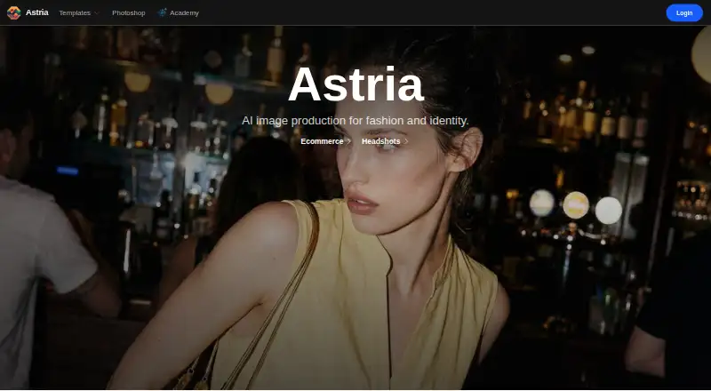 The Astria homepage