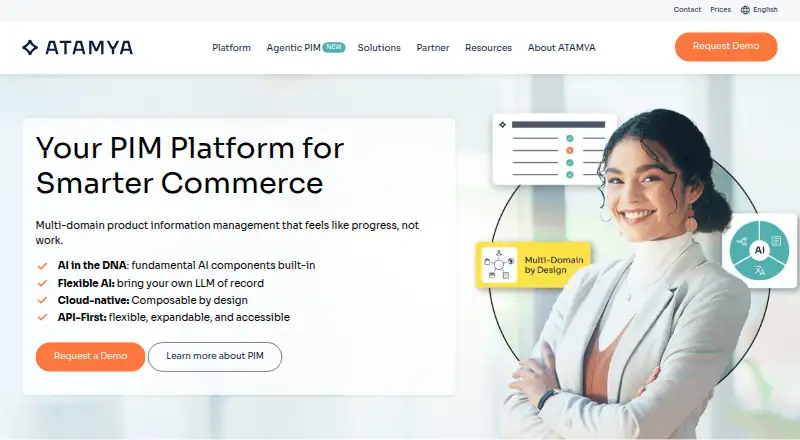The ATAMYA Product Cloud homepage