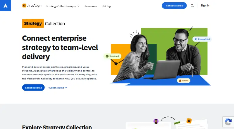 Atlassian Align's website