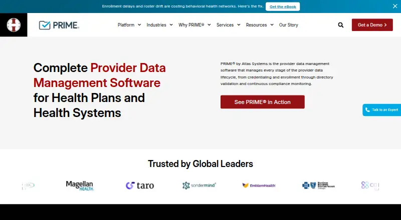 The PRIME homepage