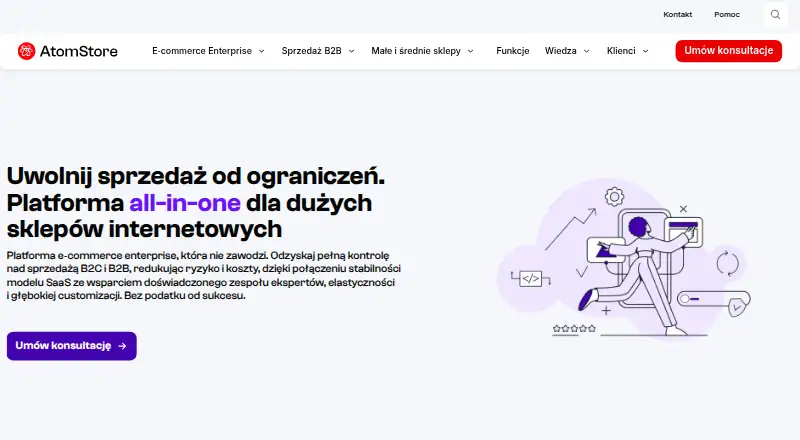 The AtomStore homepage