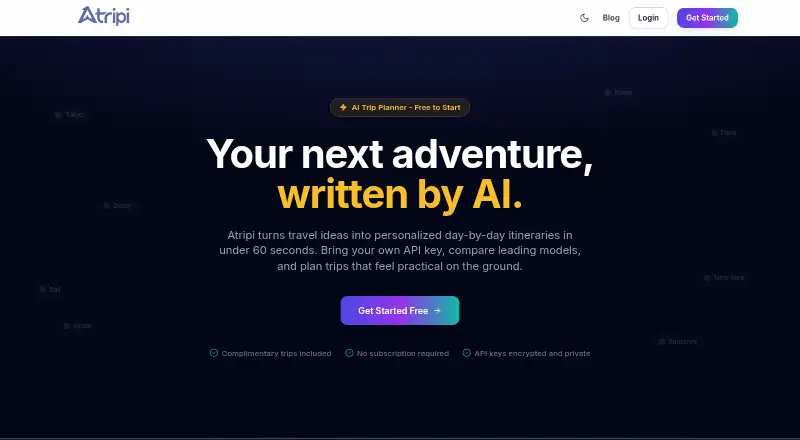 The Atripi homepage