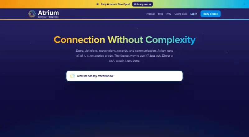 Atrium's website
