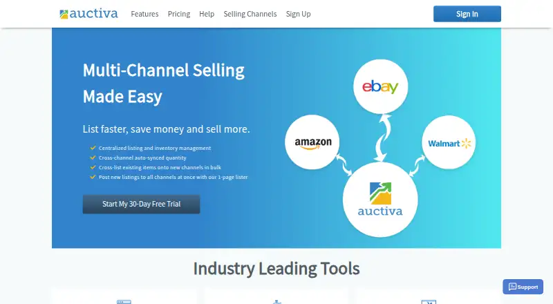 Auctiva's website