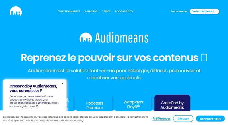 Audiomeans's website