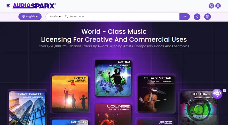 AudioSparx's website
