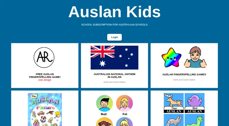 Auslan Kids's website