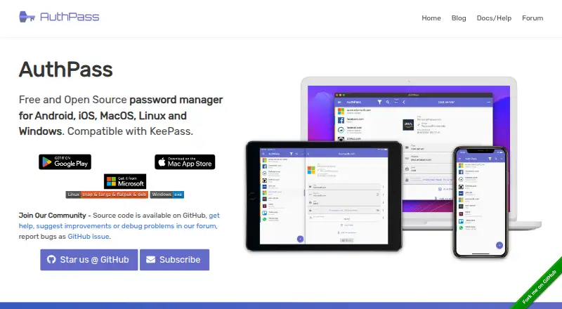 The AuthPass homepage