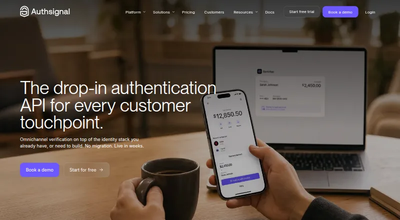 Authsignal's website