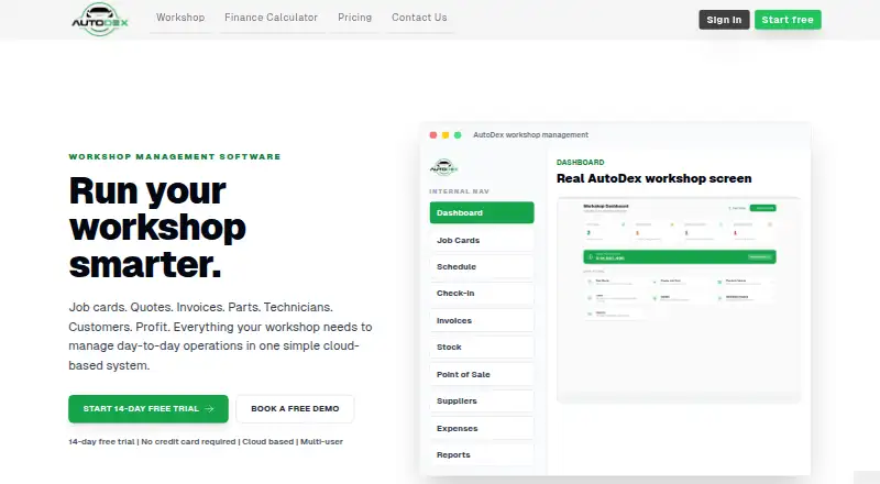 AutoDex DMS's website