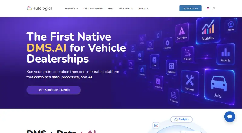 Autologica Sky DMS's website