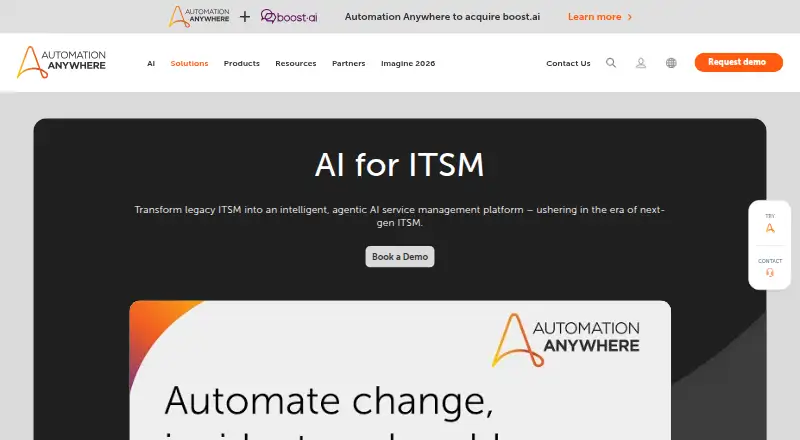 Aisera for ITSM's website
