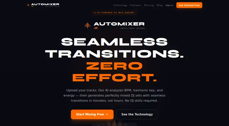 automixer.ai's website