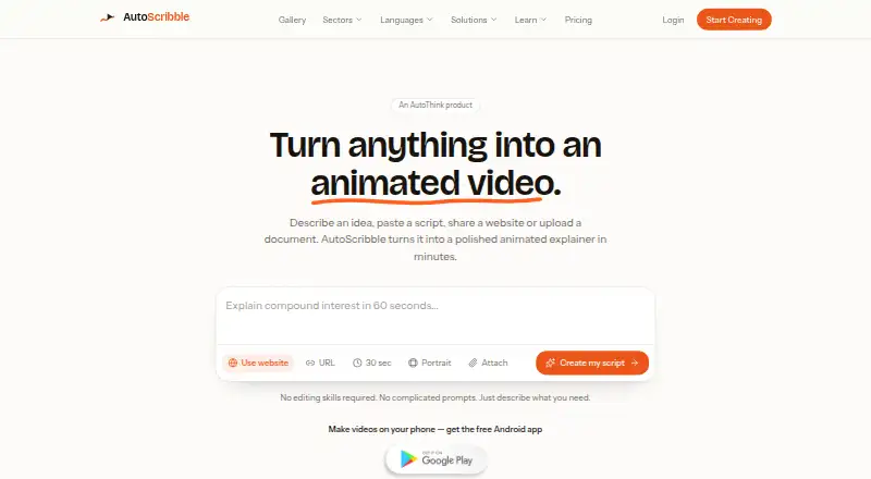 AutoScribble's website