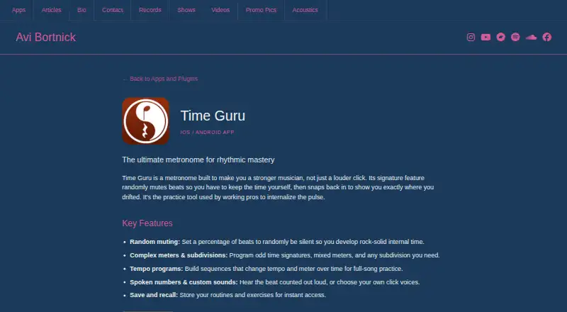 Time Guru's website