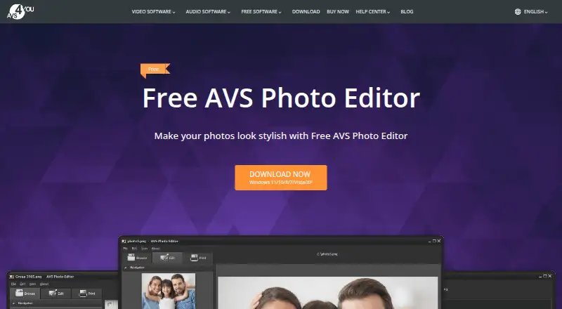 AVS Photo Editor's website
